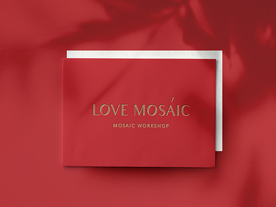 Lovemosaic certificate. branding design logotype mockup printdesign vector