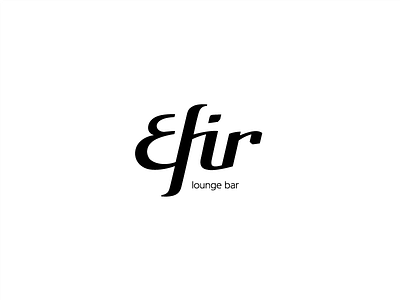 Efir. Lounge bar. bar efir lettering