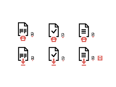 Icons for a transport company.