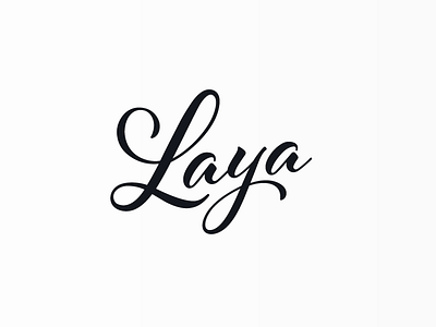 Logo Laya calligraphy handwritten letters logo logotype