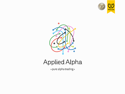 Applied Alpha logo. award graphic logo logotype