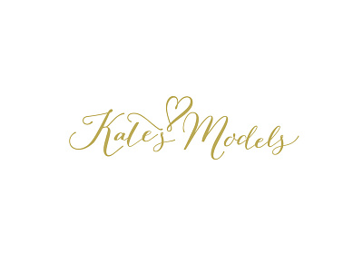 Kate's Models logo. graphic handwritten letters logo logotype