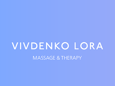 Lora logo. graphic logo logotype massage