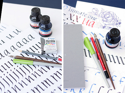 Calligraphy lessons (Process). calligraphy hand lettering illustration letters