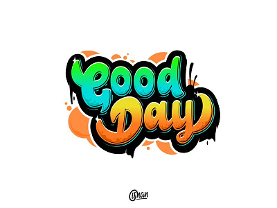 Good Day Lettering Custom calligraphy calligraphy and lettering artist hand drawn illustration lettering lettering logo logo logotype tshirtdesign typography