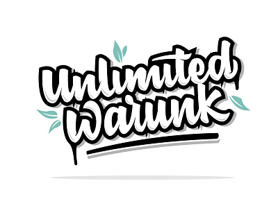 unlimited warunk calligraphy hand drawn illustration lettering lettering logo logo logotype typography