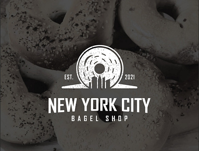 Bagel & coffee shop Logo bagel logo bagel shop bagel shop logo bagels best designer branding graphicdesign illustration logo design modern logo new york new york city new york city logo newyorkcity vintage logo