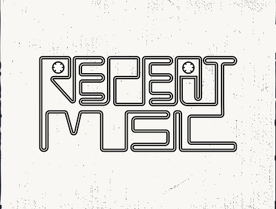 Music design flat icon illustration illustrator logo minimal type typography vector