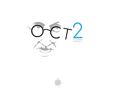 Gandhi Jayanthi design illustration illustrator minimal typography