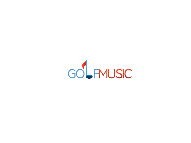 Golfmusic animation design illustration logo minimal type typography vector