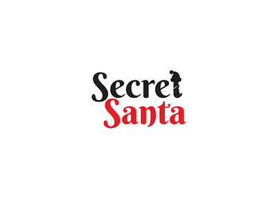 Secretsanta animation design illustration logo minimal typography