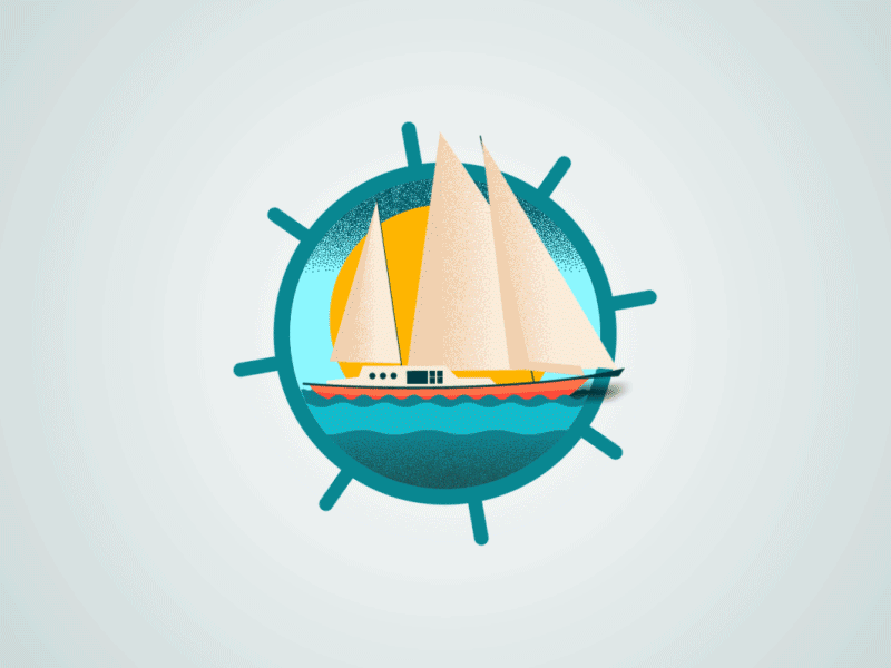 Sailing animation design icon icon animation illustration illustrator logo logo animation minimal sail sailing sailor ship typography