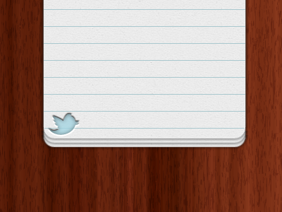 Twitter Paper lines notebook paper stack twitter wood