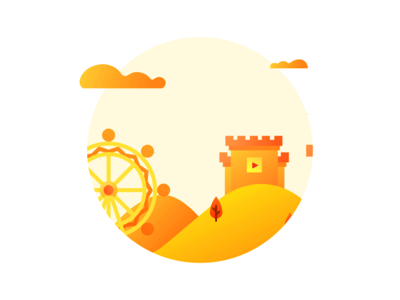 The Castle animation gif motion ui