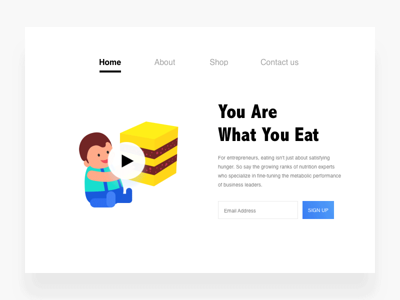 You Are What You Eat animation gif motion ui