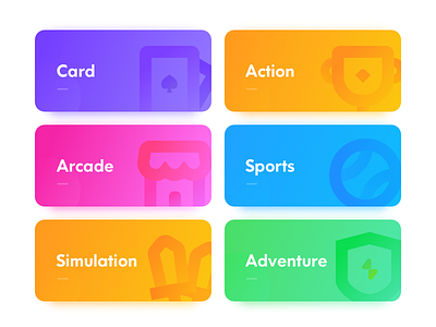 Category card icon ui