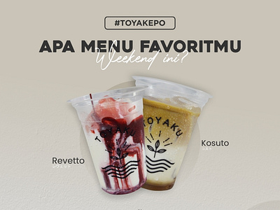 Marketing asset - TOYAKU Fav Menu branding coffeshop data design illustration minimal typography