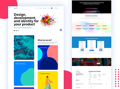 Trupoint Digital Agency colourful figma illustration minimal minimalistic typography ui ui ux ux website design