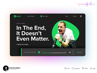 Spotify Redesigned Concept (Dark Mode)