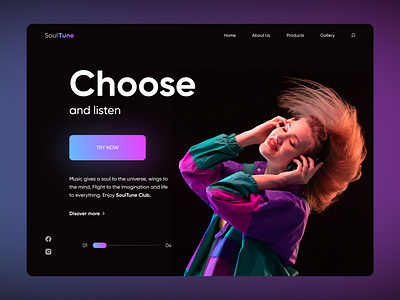 SoulTune Concept Hero Section