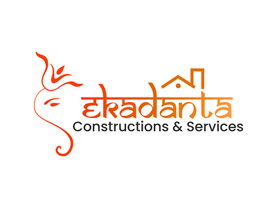 Ekadanta Construction & Services Logo architecture logo construction construction logo logo design