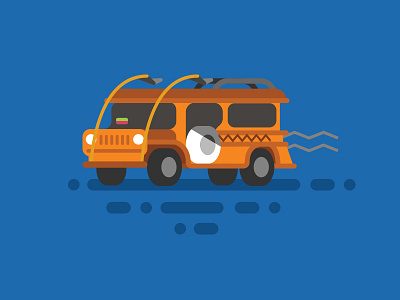 Jeepney design illustration vector