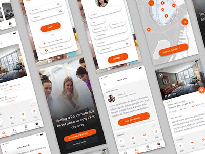 Find a mate ios app ios app design material design roommates app design uiux