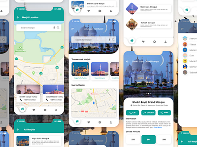 masjid app app design app design icon ui web ios guide ios app masjid app design templates uiux