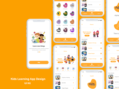 kids learning app design app app design design ios kids learning screens template uuiux
