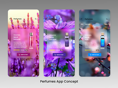 Perfumes App Design Concept 1