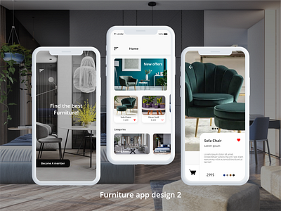 Furniture App Design 2 ios app templates