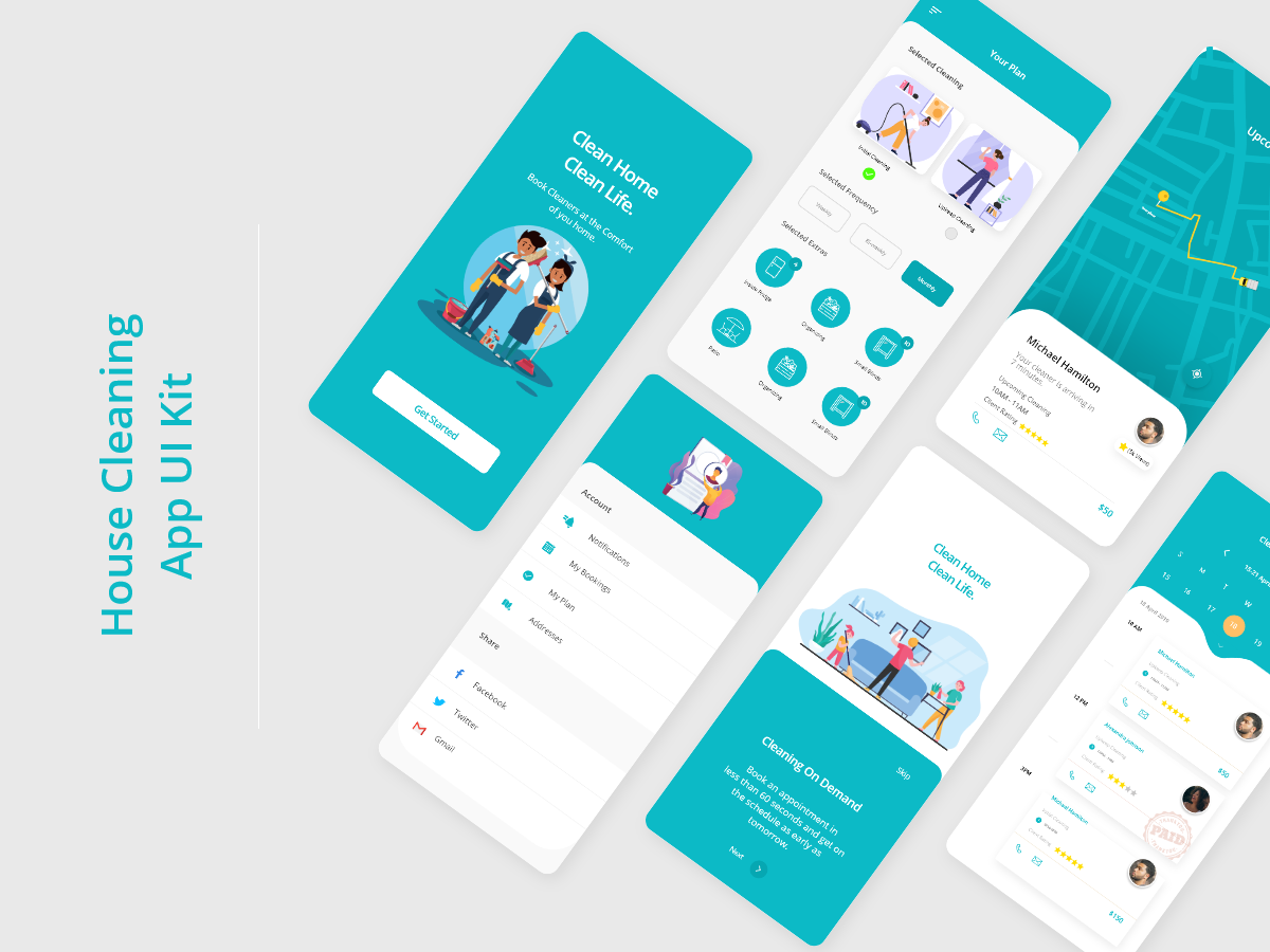 House Cleaning App Design By Glamorous Designs On Dribbble