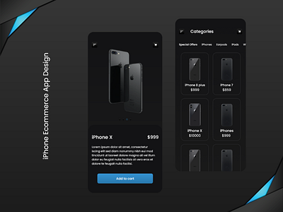 iphone Ecommerce app design