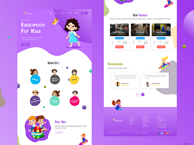 Kids Educational Web Design design kids learning screens screens template ui ux web