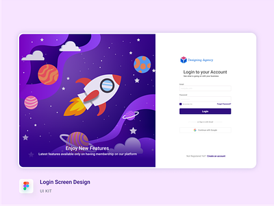Login Screen Design clean design login minimal screen sign up template ui ux
