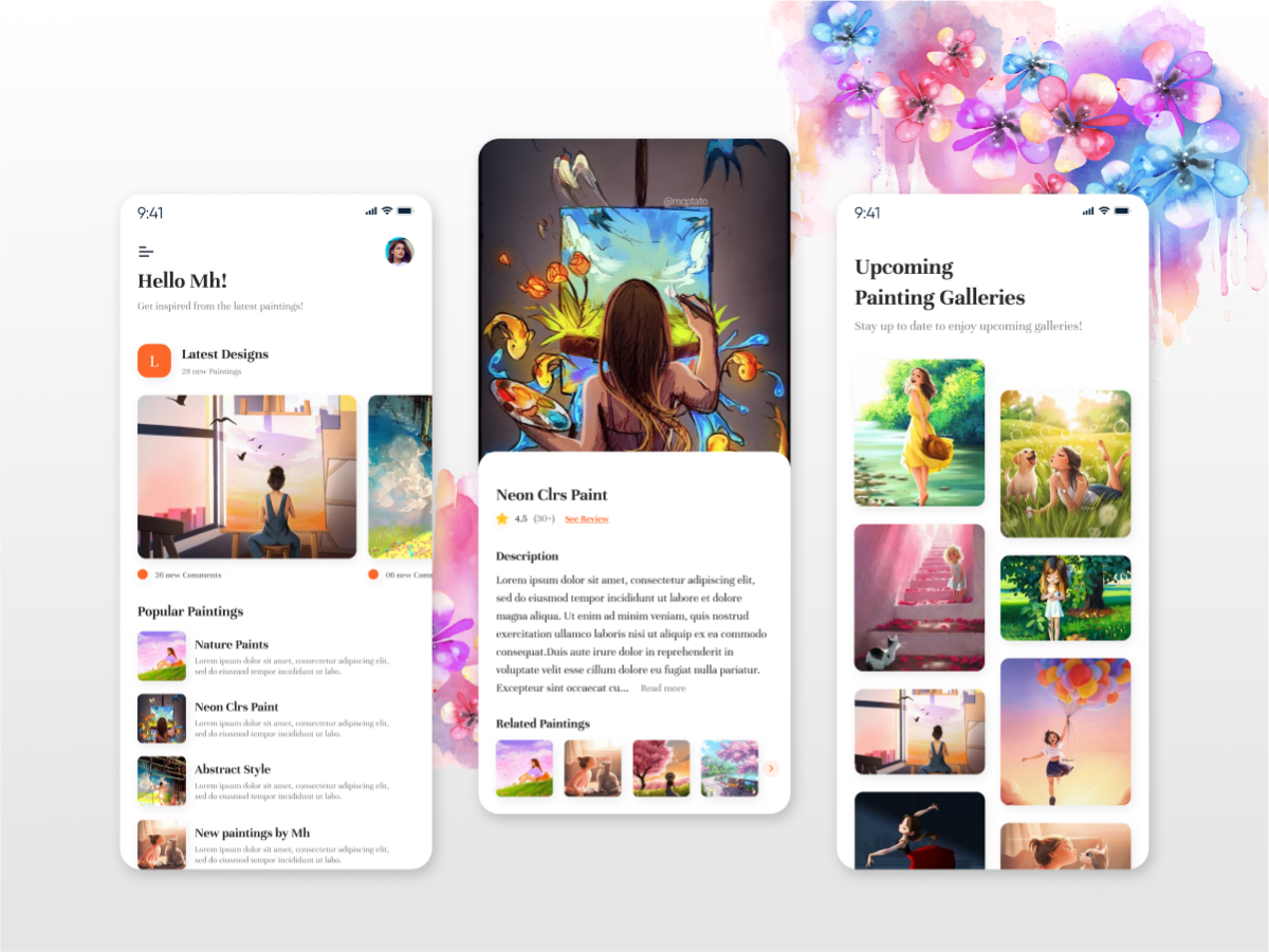 Painting App Design by Glamorous Designs on Dribbble