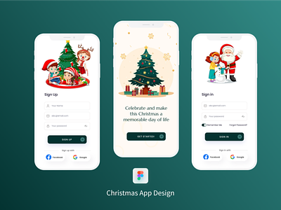 Christmas App Design celebrations