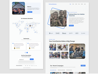 Donation Web Design clean donation donation web design fund fundraising mockup screens template ui ux web design website