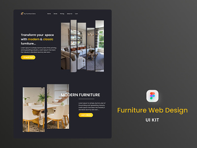Furniture Web Design clean design ecommerce furniture furniture web design home landing page screens templates ui ui ux ux web