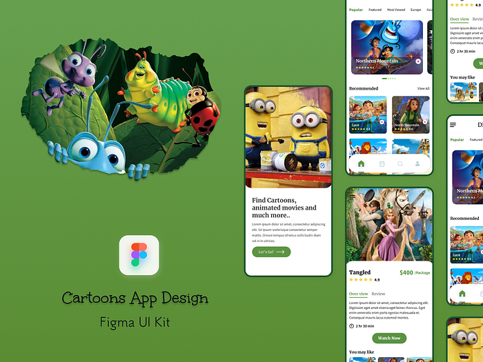 Cartoons App Design by Glamorous Designs on Dribbble