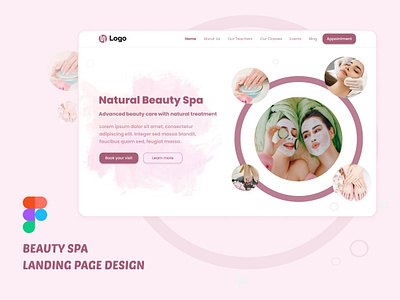 Beauty Spa Landing Page Design beauty body design landing make up massages meditation natural page relaxation spa web