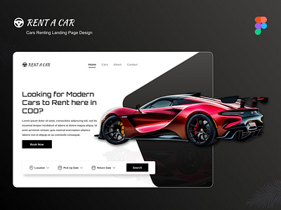 Cars Renting Landing Page Design