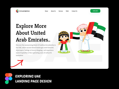 Exploring UAE 1 design exploration landing mockup page screen template tourist uae ui ux web