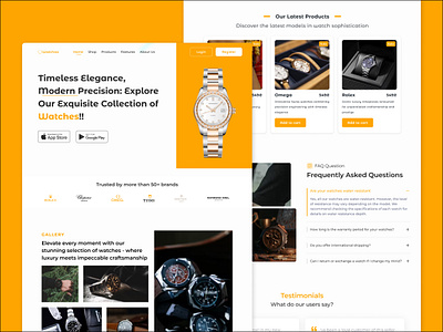 Watches Web Design brands clean design ecommerce minimal template ui ux watches web