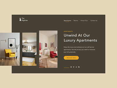 Luxury Apartments design landing page landing page design minimal ui web website