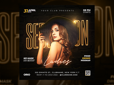Night Club Party Flyer Template PSD artist club dance flyer friday party holidays lounge party music night club party club party girls saturday party summer template