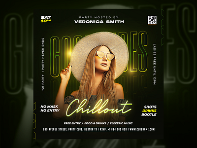 Night Club Party Flyer Template PSD after work party artist birthday club design dj flyer illustration night club party girls summer template