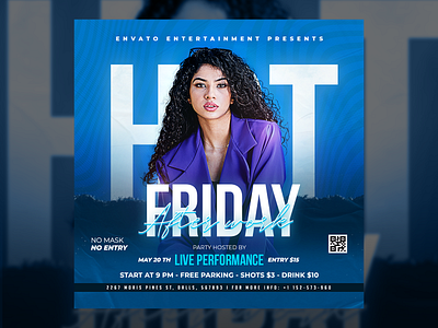 Night Club Party Flyer Template PSD