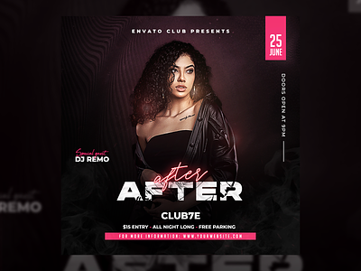 Night Club Party Flyer Template PSD after work party artist birthday club dj flyer night club summer template