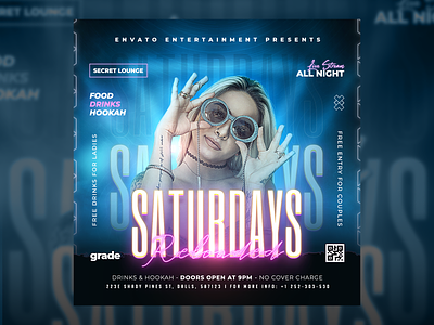 Night Club Party Flyer Template PSD artist club dj flyer flyer party ladies party night club night club flyer summer template